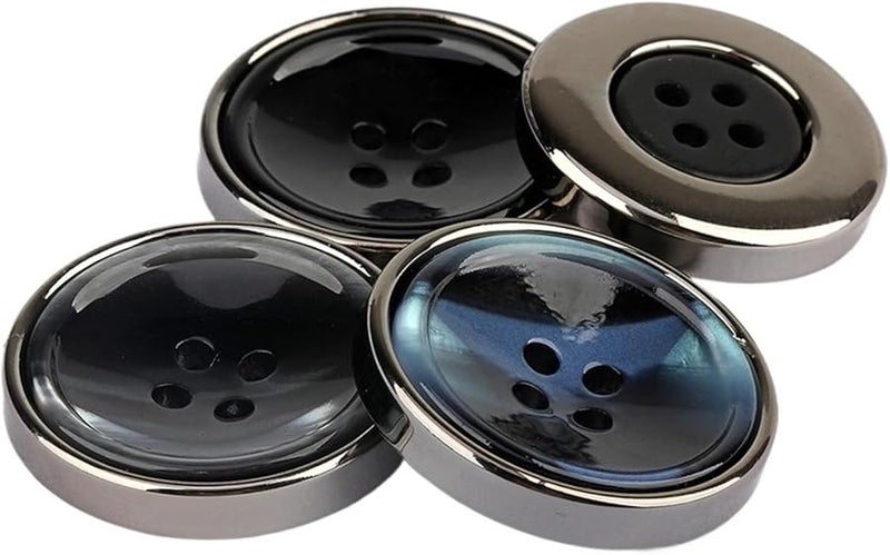 اللون 02 الجولة 4 ثقب خياطة الأزرار 40 قطعة DIY الملابس معطف الأريكة الزخارف - Image 4