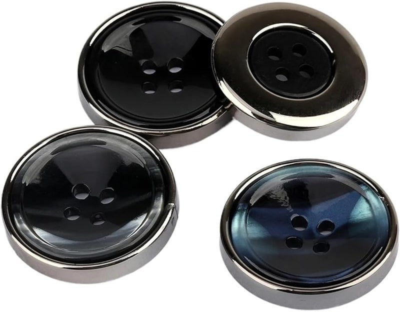 اللون 02 الجولة 4 ثقب خياطة الأزرار 40 قطعة DIY الملابس معطف الأريكة الزخارف - Image 3