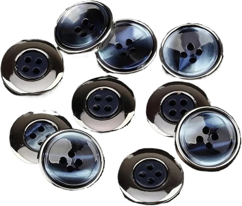 اللون 02 الجولة 4 ثقب خياطة الأزرار 40 قطعة DIY الملابس معطف الأريكة الزخارف - Image 1