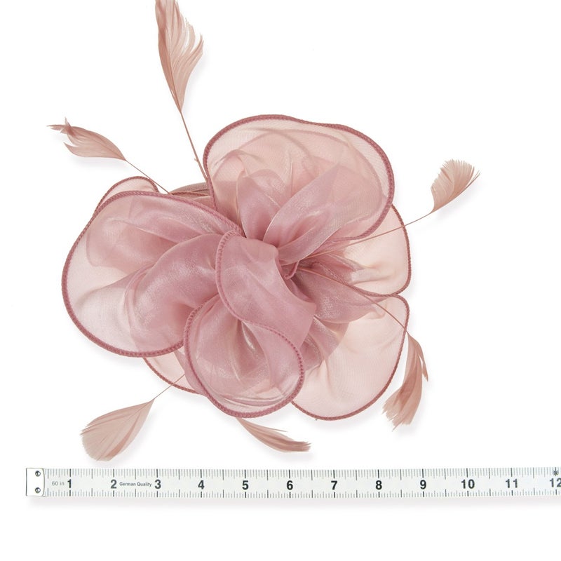 DRESHOW Fascinators Hat Tea Party Headwear Ribbons Feathers on a Headband and a Clip for Girls and Women - Image 3