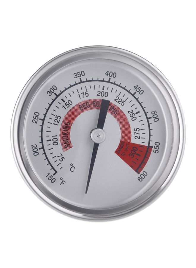 نيبمينينت مقياس حرارة من الستانلس ستيل لشواية الدخان مع قفص مزدوج فضي 2.25بوصة - Image 1