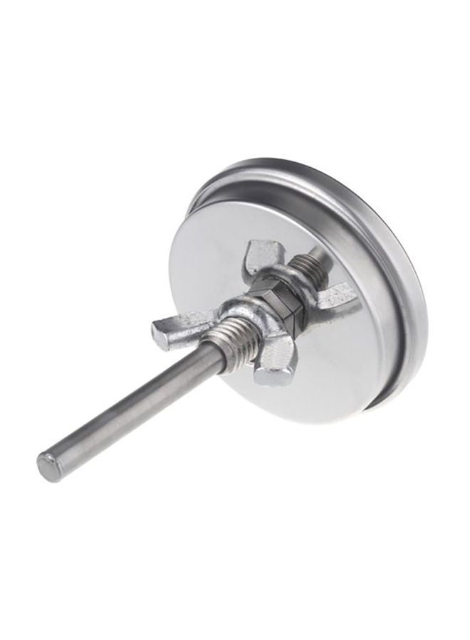 نيبمينينت مقياس حرارة من الستانلس ستيل لشواية الدخان مع قفص مزدوج فضي 2.25بوصة - Image 2