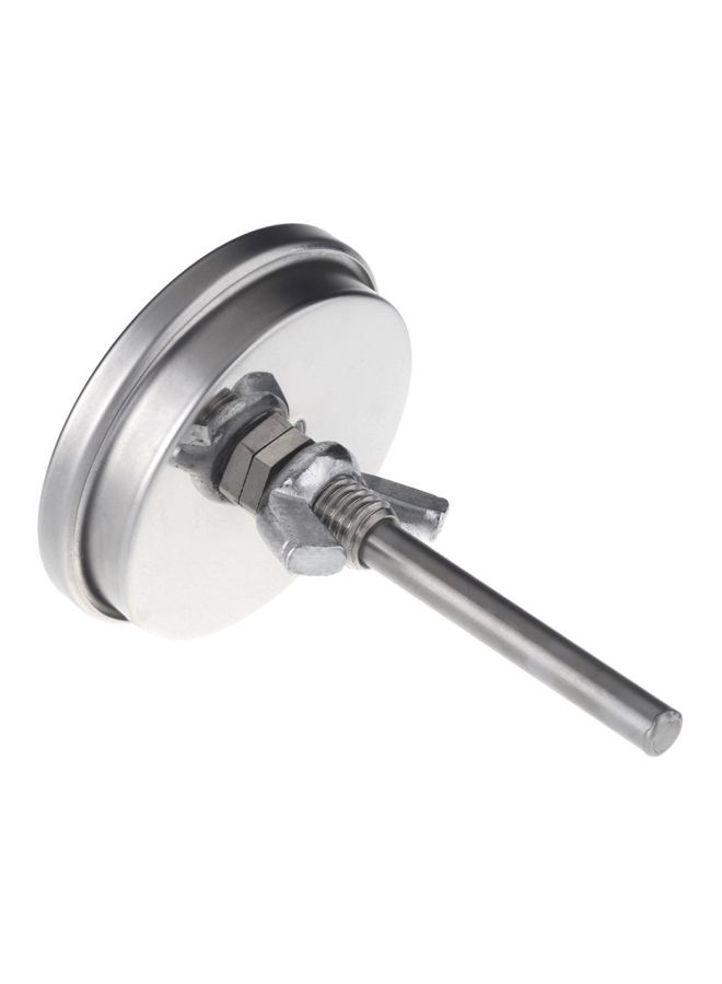 نيبمينينت مقياس حرارة من الستانلس ستيل لشواية الدخان مع قفص مزدوج فضي 2.25بوصة - Image 4