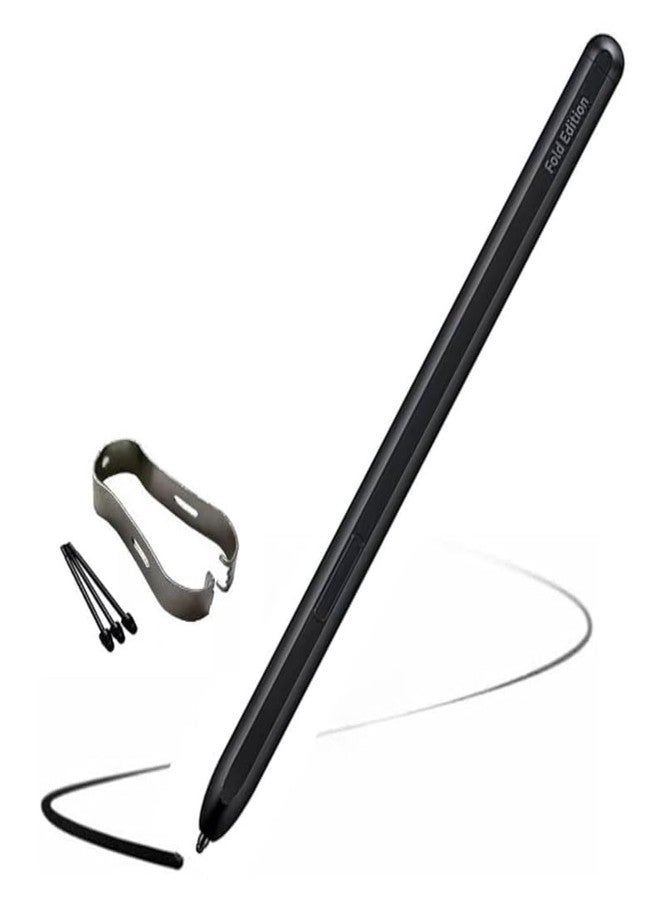 JMBTQ قلم JMBTQ S Pen Fold Edition، بديل قلم Galaxy Z Fold 5 S Pen، متوافق مع هواتف Samsung Galaxy Z Fold 5/ Fold 4/Fold 3 + رؤوس/أطراف (أسود) - Image 1