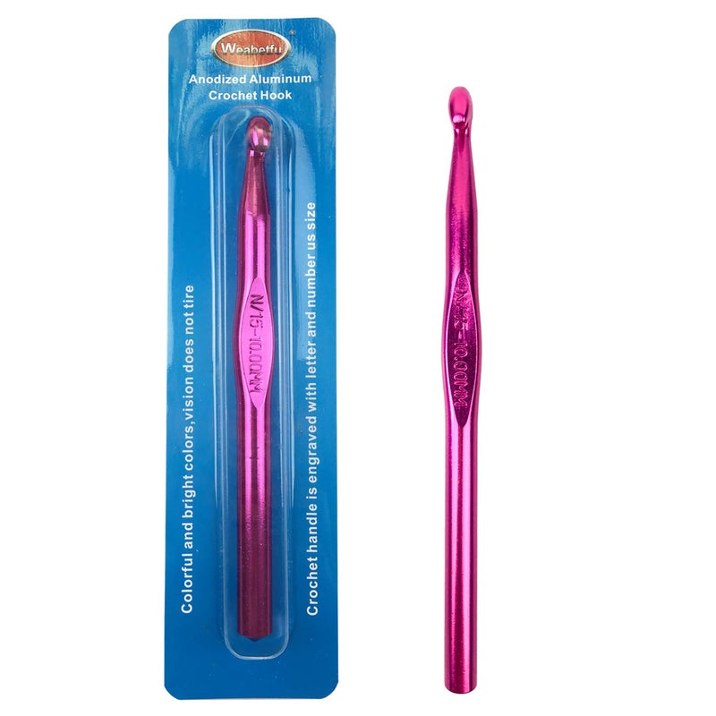 Weabetfu Aluminum Crochet Hook,Knitting Needles Crochet Needles for Knitting Craft Yarn,Crochet Hooks Size N,10.0mm-New - Image 1
