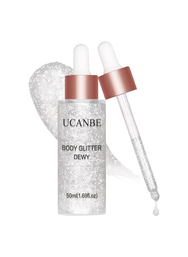يوكانبي قطرات مكياج هايلايتر من UCANBE، لمعان للجسم، سائل ندي، توهج للوجه، لامع للنساء، إضاءة ثلاثية الأبعاد، بريق للوجه (فضي، أبيض خرافي - 02) - Image 1