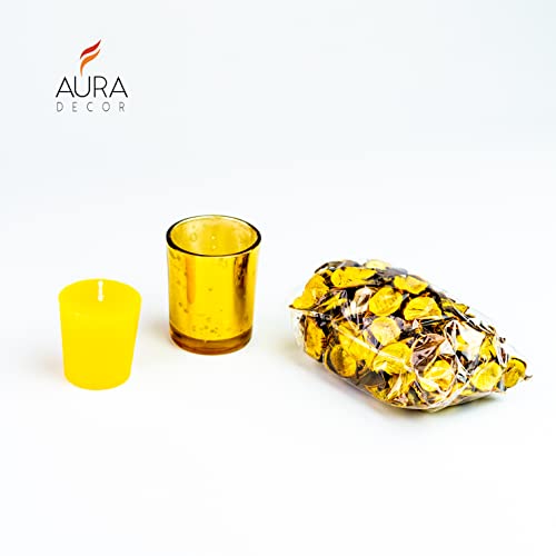 AURA DECOR AuraDecor Premium Votive Candle Gift Set | Jasmine Fragrance Votive Pillar Candle | Jasmine Potpourri for Home Decor - Image 5