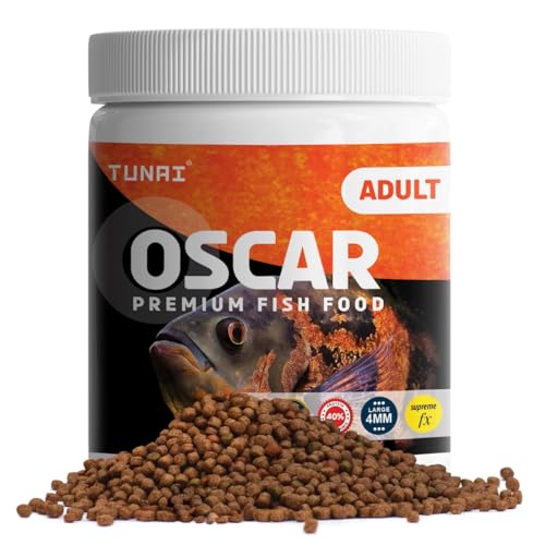 TUNAI Supreme Formula Oscar Fish Food |4Mm, 500G| Contains 40% Protein for Medium and Large Sized Oscar, All Life Stages, Pellet - Image 1