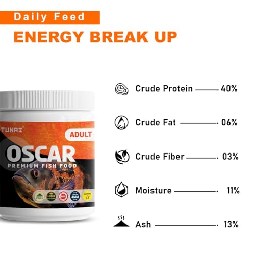 TUNAI Supreme Formula Oscar Fish Food |4Mm, 500G| Contains 40% Protein for Medium and Large Sized Oscar, All Life Stages, Pellet - Image 5