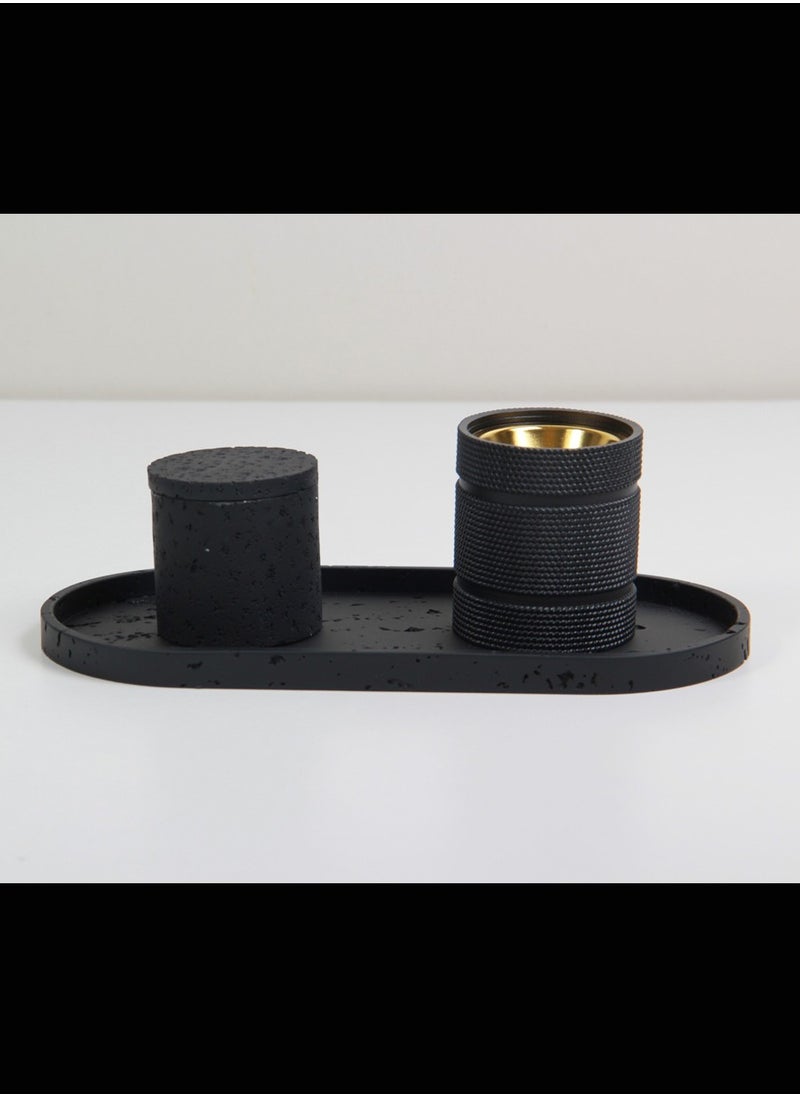 Incense burner set with incense box and tray