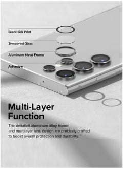 JAJEEK Samsung Galaxy S24 Ultra 5G 2024 Camera Lens Protector Shield – Premium Clear/Silver MLHICR Lens Film Cover with Scratch & Impact Resistance – Ultra-Slim, Transparent Camera Guard for Enhanced Protection Without Affecting Photo Quality  - Image 2