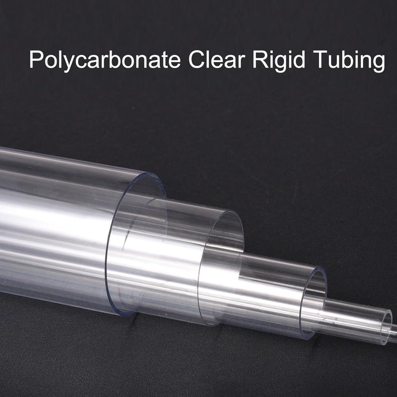 uxcell 2pcs Clear Rigid Tubing Pipe 6.8mm ID x 8.8mm OD 1Ft(305mm) Round Plastic Polycarbonate Tube - Image 5