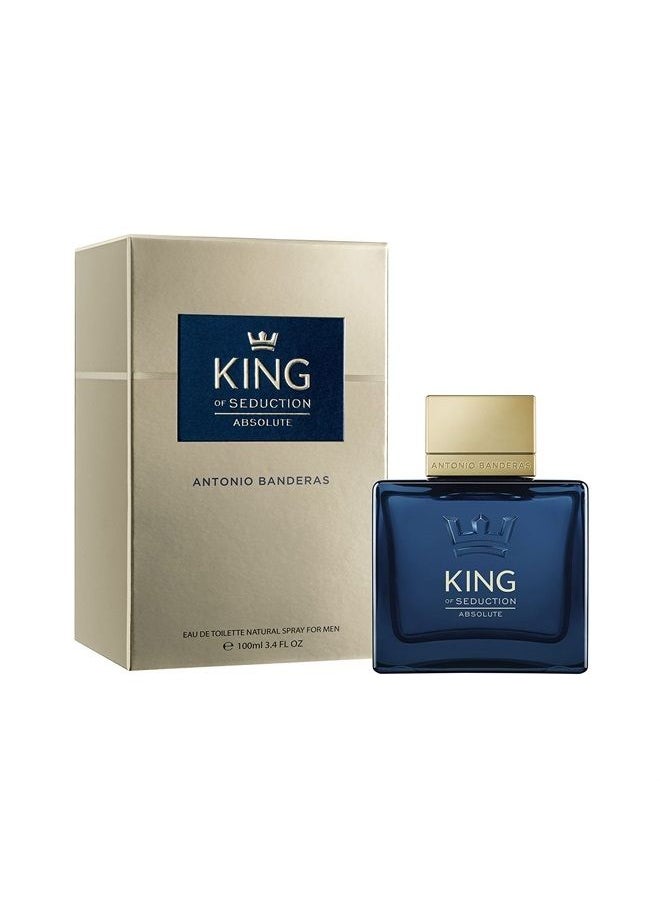Antonio Banderas Perfumes - King of Seduction Absolute - Eau de Toilette for Men - Long Lasting - Fresh, Masculine and Elegant Fragance - Woody and Moss Notes - Ideal for Day Wear - 3.4 Fl Oz  - Image 1