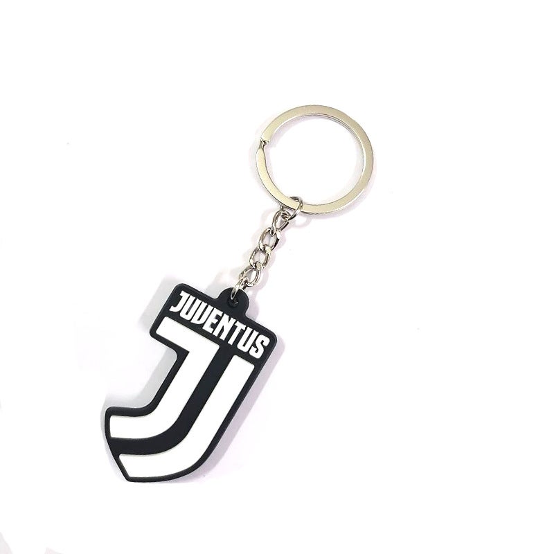 Soccer Souvenir PVC Keychain Double-Sided Team Crest Juve Juve