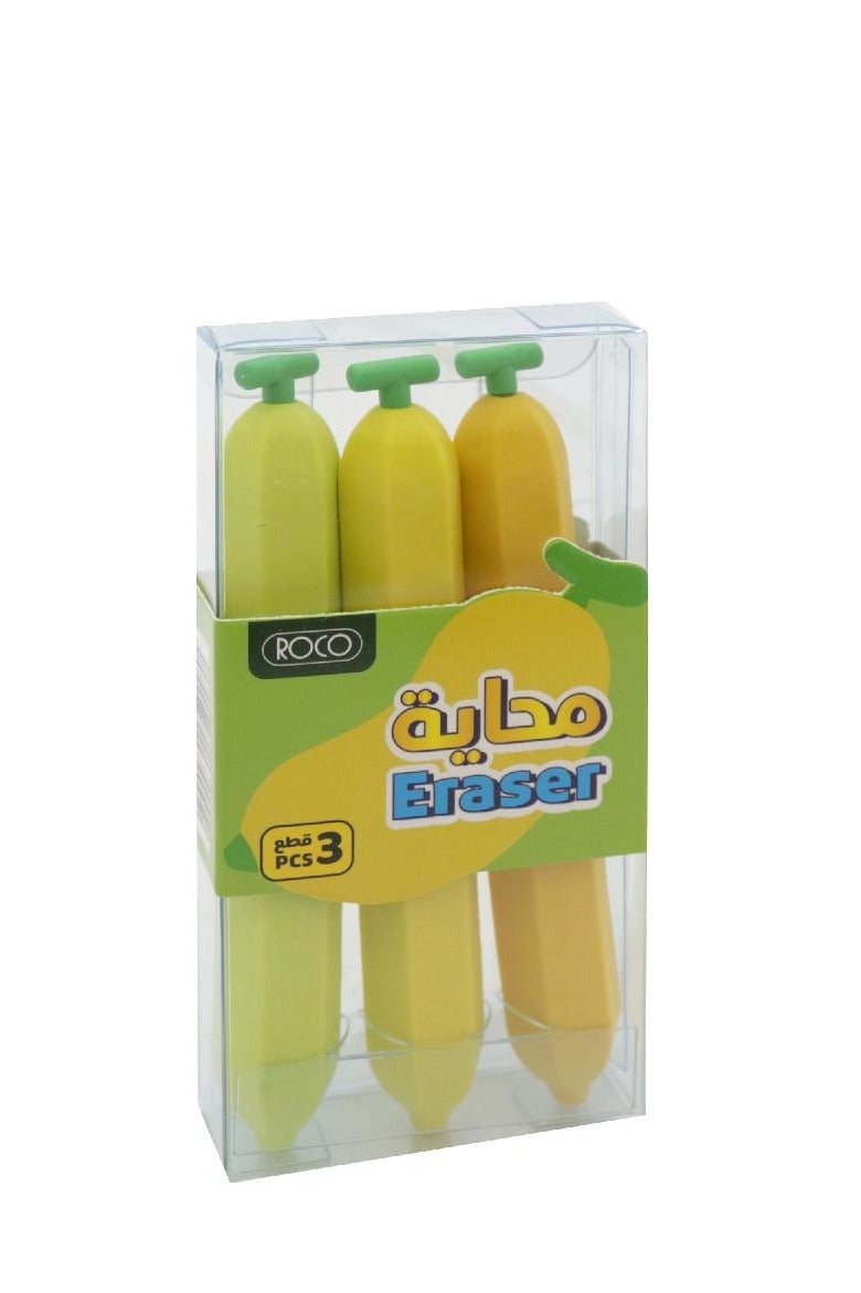 روكو ممحاة مطاطية على شكل موزة في علبة حيوانات أليفة، ألوان متنوعة - Image 1