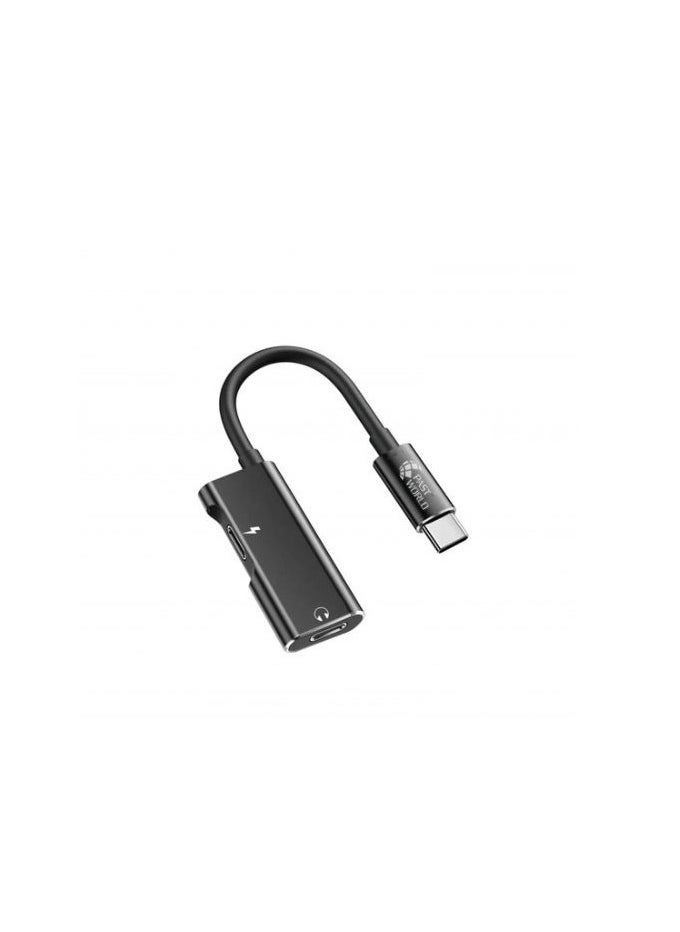 PAST WORLD Type-C charging and headphone adapter to connect the headphone and charger at the same time Pastworld  - Image 1