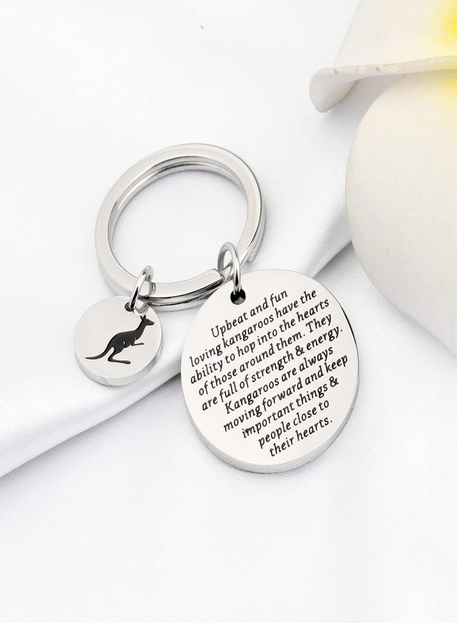 bobauna Australian Kangaroo Keychain Wildlife Animal Jewelry Kangaroos Are Full Of Strength And Energy (upbeat kangaroos keychain) - Image 3