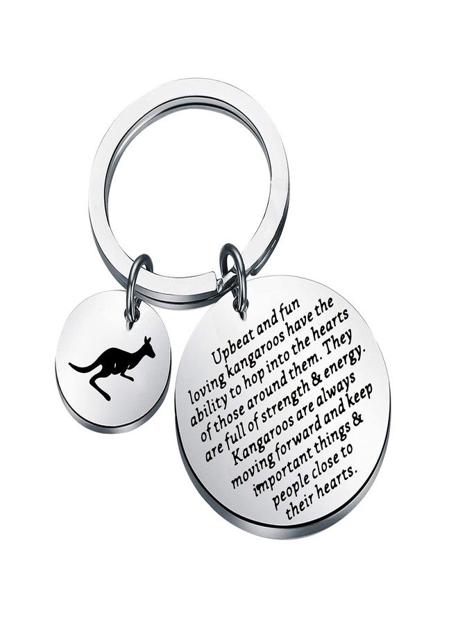 bobauna Australian Kangaroo Keychain Wildlife Animal Jewelry Kangaroos Are Full Of Strength And Energy (upbeat kangaroos keychain) - Image 1