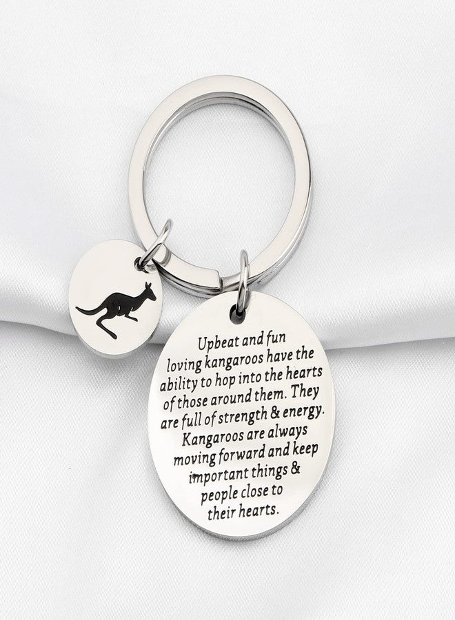 bobauna Australian Kangaroo Keychain Wildlife Animal Jewelry Kangaroos Are Full Of Strength And Energy (upbeat kangaroos keychain) - Image 5