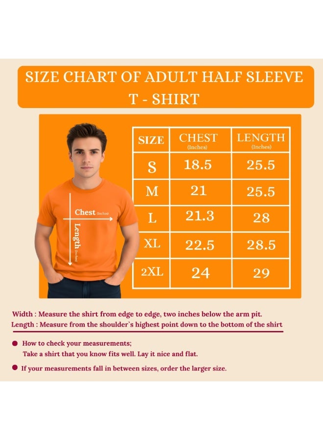 PRINTSHOP4ME Adults Halloween Orange T-Shirt – Unisex Round Neck Short Sleeve 100% Cotton Tee – Stylish & Breathable Casual Wear For Men And Women - Image 3