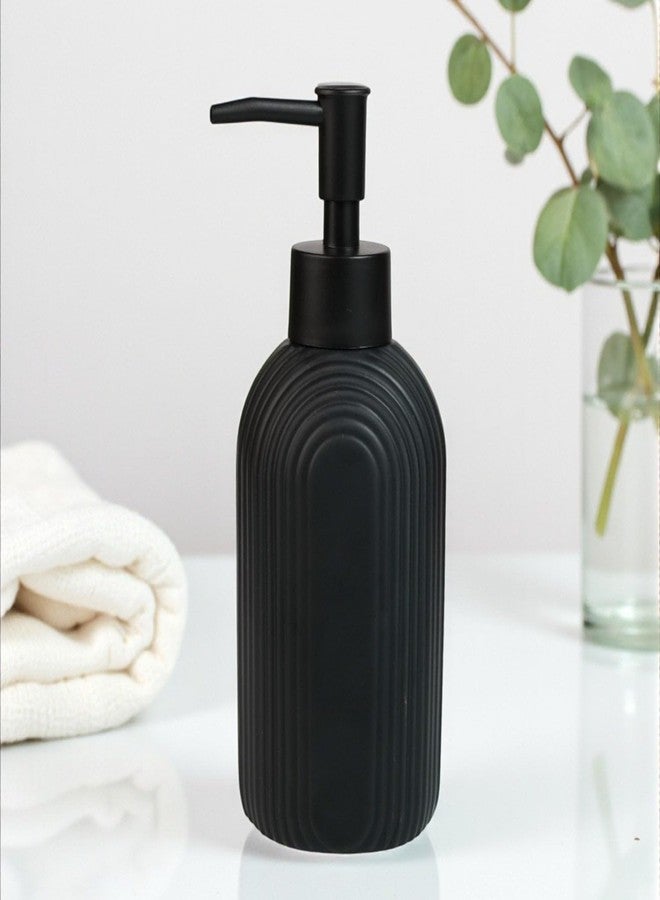 SaSaSa Ceramic Soap Dispenser Set of 1 | Bathroom & Kitchen Refillable Liquid Soap Dispenser Set with Pump | Ceramic Lotion & Hand Wash Bottle for Sink | Gift for Home, (12240) - Image 1