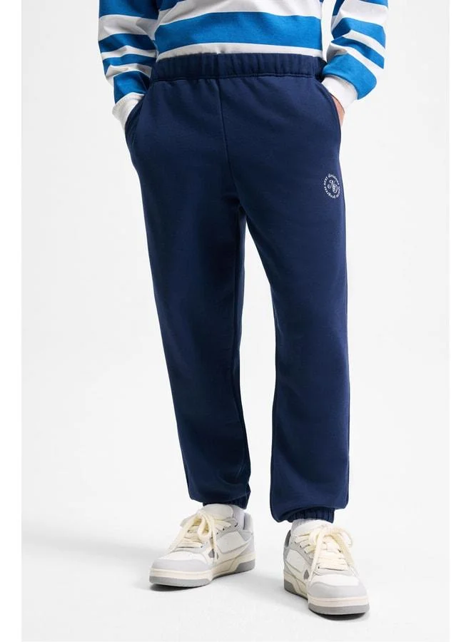 GRIMELANGE YOANE Men's Drawstring Elastic Waist and Cuff Navy Tracksuit Pants.