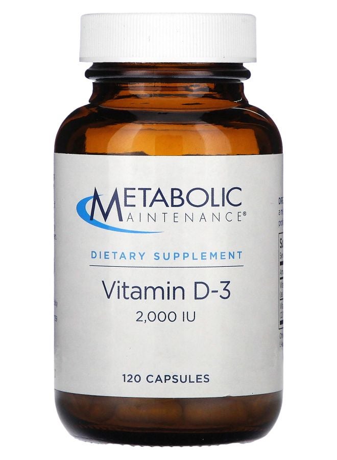 Metabolic Maintenance Vitamin D-3 2000 IU 120 Capsules - Image 1