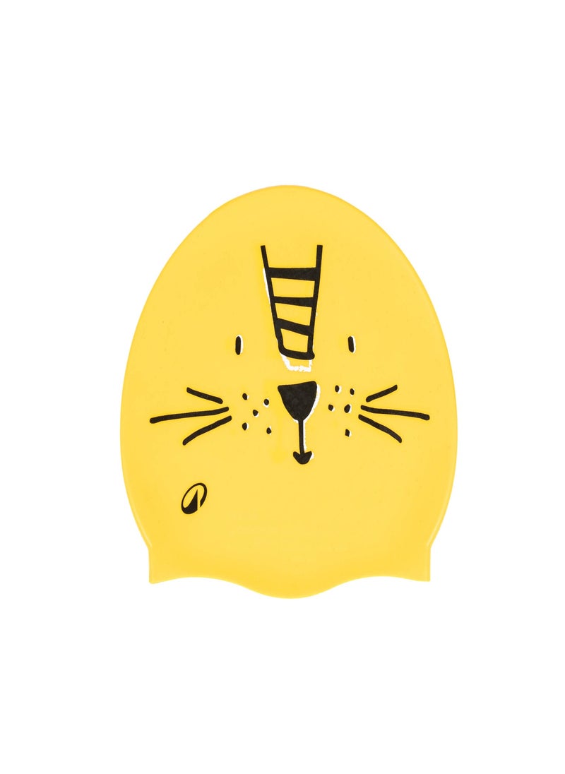 NABAIJI NABAIJI by DECATHLON, Silicone Swim Cap Fun & Comfortable Yellow Lion  - Image 2