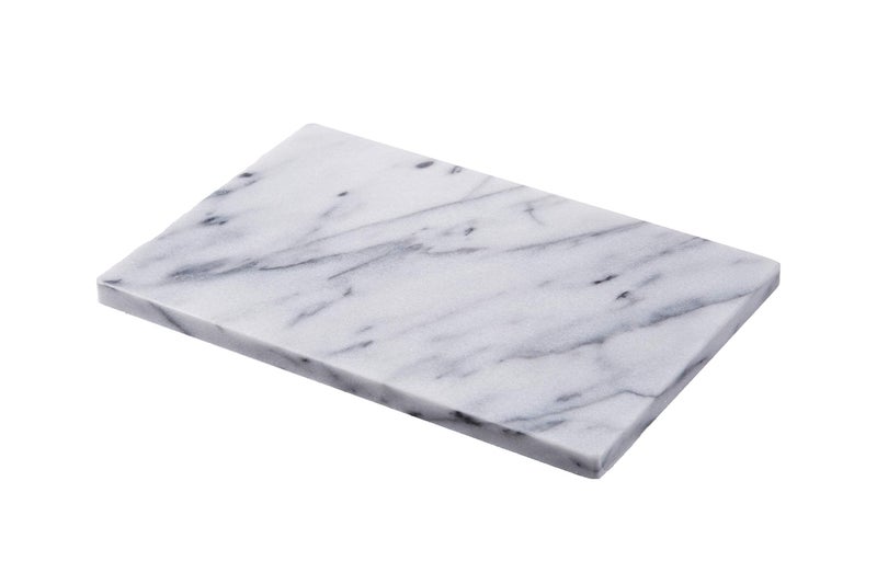 JEmarble Pastry Board 8x12 inch with NonSlip Rubber Feets for Stability Perfect for Keep the Dough Cool and Chocolate TemperingPremium Quality White