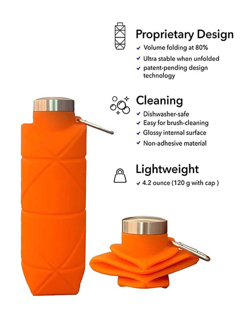 GJSHOP Orange Single Foldable Water Bottle 700 ml - Image 3