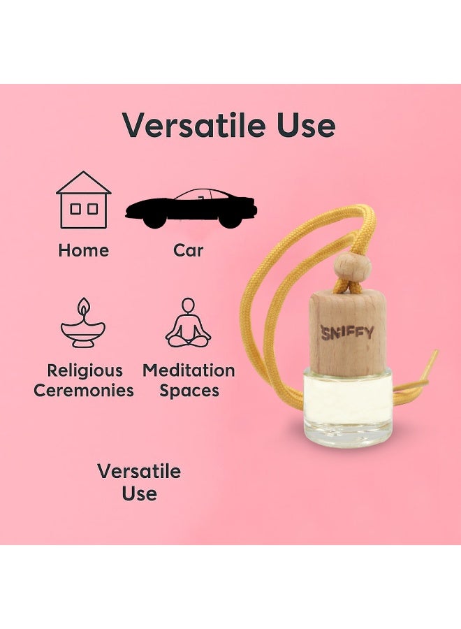 Sniffy Strawberry  Hanging Car Air Freshener Bottle Long Lasting Organic Fragrance Oil Diffuser for Car Rear View Mirror, Home, Bedroom, Office - Image 5