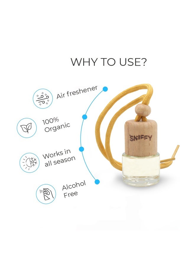 Sniffy Strawberry  Hanging Car Air Freshener Bottle Long Lasting Organic Fragrance Oil Diffuser for Car Rear View Mirror, Home, Bedroom, Office - Image 3