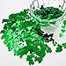 Comemela Thousands Pcs Green Confetti Glitter St Patricks Day Lucky Clover Shamrock Cutouts Glitter Irish Table Scatters for St Patricks Decorations Green - Image 3