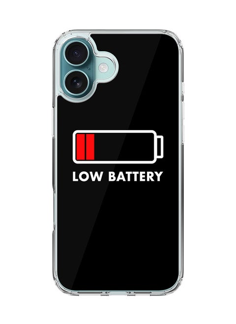 For iPhone 16 Plus Case [Compatible with MagSafe] Slim Magnetic cover Clear Phone Case - Low Battery