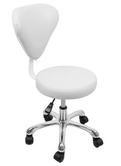Meishida Pully Stool Chair Height Adjustable Salon Chair Rolling Spa Stool with Backrest  - Image 1