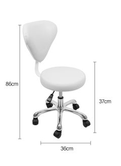 Meishida Pully Stool Chair Height Adjustable Salon Chair Rolling Spa Stool with Backrest  - Image 3