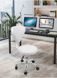 Meishida Pully Stool Chair Height Adjustable Salon Chair Rolling Spa Stool with Backrest  - Image 5