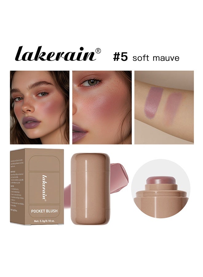 lakerain Pocket Blush ,Soft & Velvety Texture,Long-Lasting, Luminous Finish ,Hydrating & Blendable , Natural Glow for All Skin Types #05  - Image 1