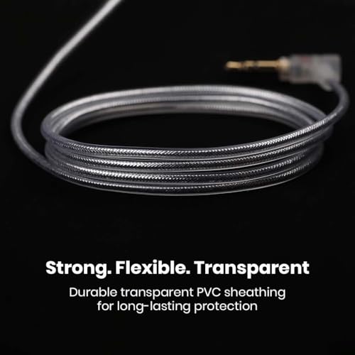 Concept Kart Moondrop Chu 2 Replacement Cable, 2-Pin 0.78mm Connector with Transparent PVC, 3.5mm Gold-Plated Plug, Durable & Lightweight Wired IEM Cable 1.2m Audio for Clear Sound and Secure Fit - Image 4