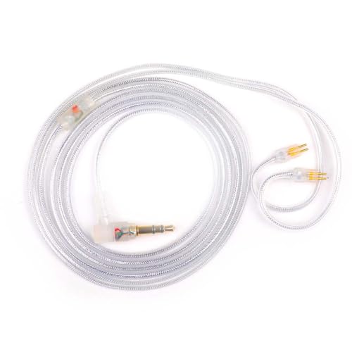 Concept Kart Moondrop Chu 2 Replacement Cable, 2-Pin 0.78mm Connector with Transparent PVC, 3.5mm Gold-Plated Plug, Durable & Lightweight Wired IEM Cable 1.2m Audio for Clear Sound and Secure Fit - Image 1