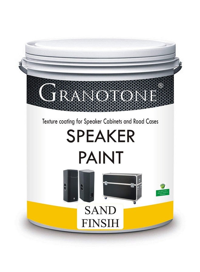 Granotone دهان مكبر الصوت بتشطيب رملي من GRANOTONE سريع الجفاف دهان مكبر الصوت لإنشاء طبقة مقاومة للماء والخدوش دهان قوام مائي للمعادن والأثاث غير سام وخالي من الروائح أسود 800 جرام - Image 1