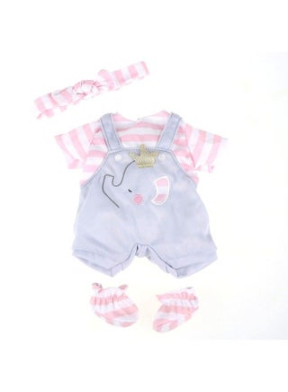 ; Berenguer Boutique ; Baby Doll Outfit ; Gray Overall Shorts With Pink Stripes ; Includes Headband And Booties ; Ages 2+ ; Fits Dolls 14" 16" - pzsku/ZCDEA38E951C204CBEE4AZ/45/_/1692164716/ab02fd7b-3506-4135-8f84-cab5dc2cfd52