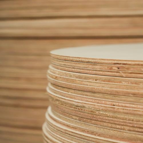 Borowood 10-Pack of 18” Birch Wood Rounds — 1/4” Thick | Perfect for DIY Crafts, Door Hangers, Sign Making - Image 3
