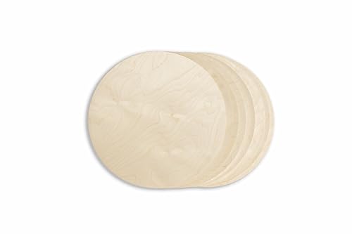 Borowood 10-Pack of 18” Birch Wood Rounds — 1/4” Thick | Perfect for DIY Crafts, Door Hangers, Sign Making - Image 1