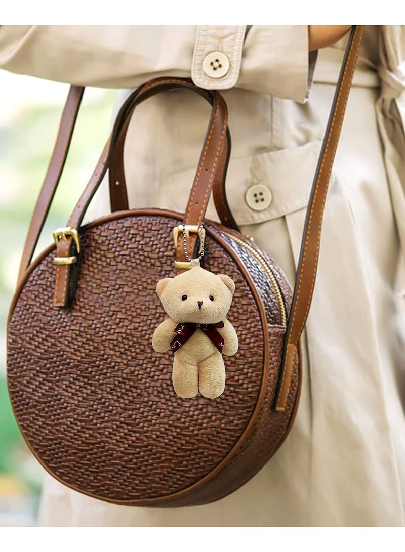 SUNSAR 10 Pieces Mini Bear Plush Stuffed  Key Chain  Tiny Teddy Bear Doll Soft Jointed Bears  10 Colors - Image 5