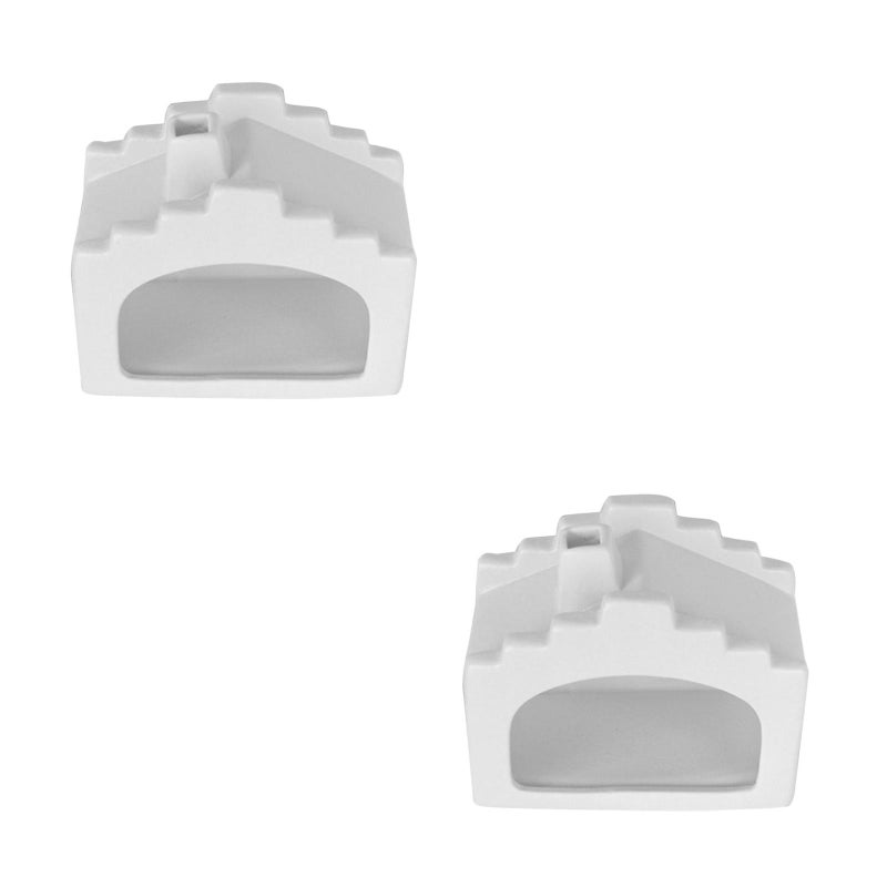 2pcs Ceramic Incense Burner for Palo Sticks House Shaped Minimalist Incense Stick Holder Burner Dish for Yoga Room Bedroom - Image 1