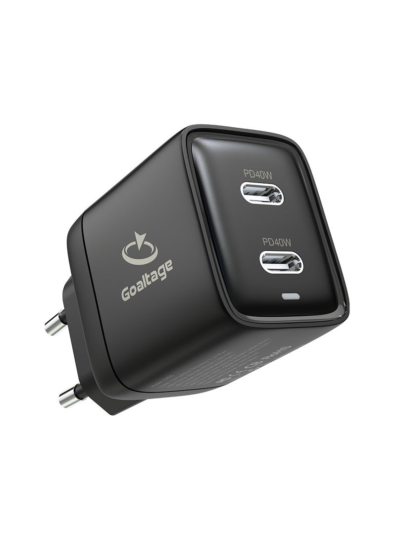 Goaltage CH05 Super-Fast 40W GaN Wall Charger with Safety Protection and Dual-Port Functionality - EU - Image 3