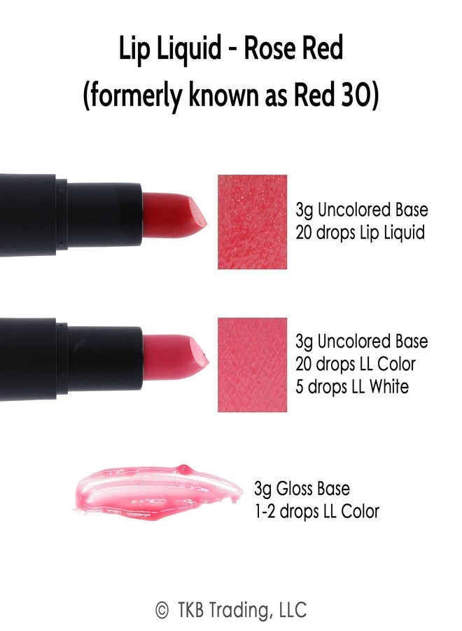 TKB Trading, LLC TKB Lip Liquid Color | Liquid Lip Color for TKB Gloss Base, DIY Lip Gloss, Pigmented Lip Gloss and Lipstick Colorant, Made in USA (1floz (30ml), Rose Red) - Image 2