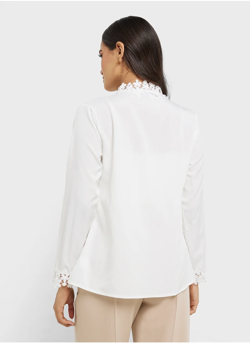 ELLA Top With Lace Trims