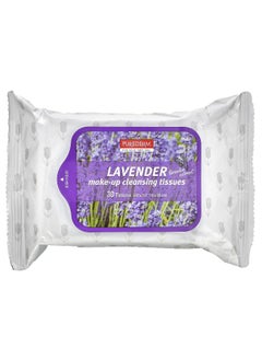 Pure Derm Purederm, Make-Up Cleansing Tissues, Lavender, 30 Tissues  - Image 1
